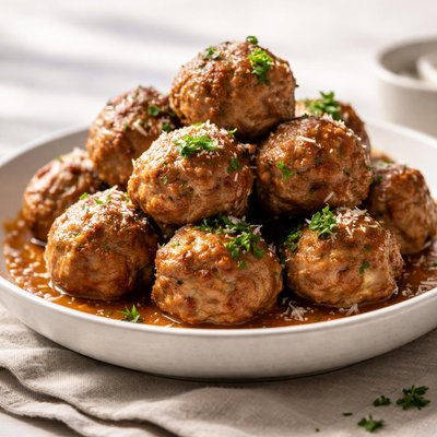 Pork and veal meatballs