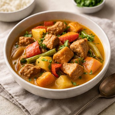 Pork and vegetable curry