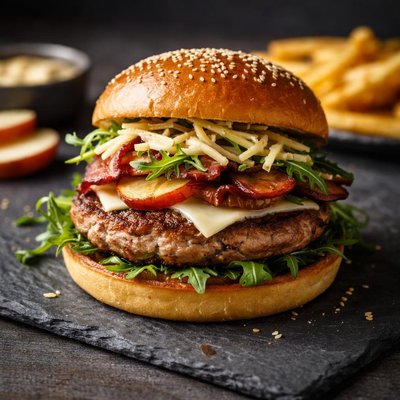 Pork apple burger