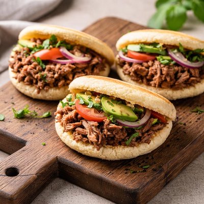 Pork arepa