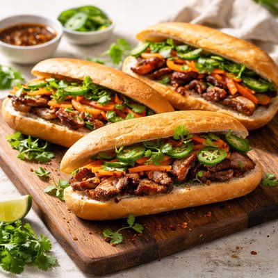 Pork bahn mi