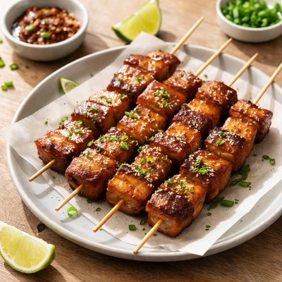 Pork belly skewer