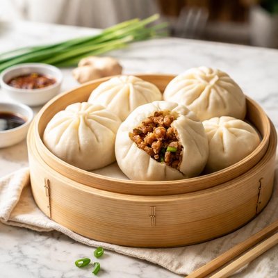 Pork bun steamed
