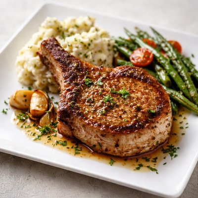 Chuleta de cerdo con hueso