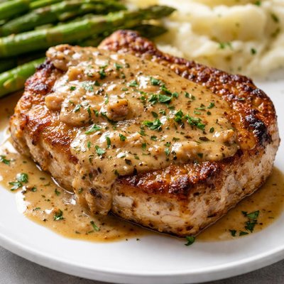 Pork chop with gravy
