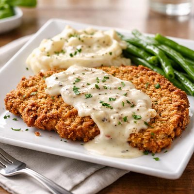 Pork country fried steak