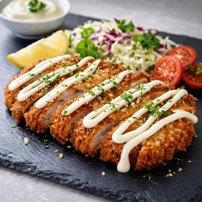 Pork cutlet with mayonnaise