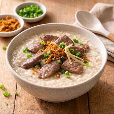 Pork liver congee
