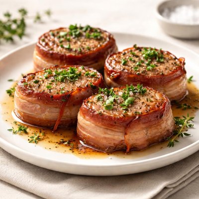 Pork medallion with bacon