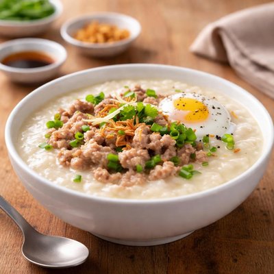 Pork minced with bangkok congee rice