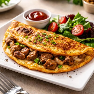 Pork omelette