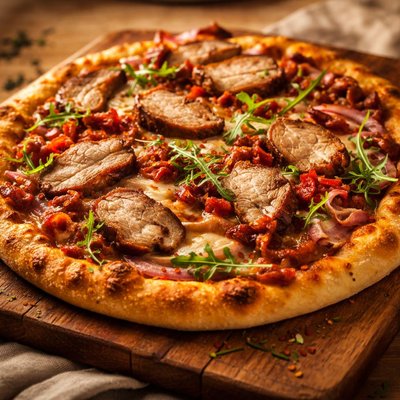 Pork pizza