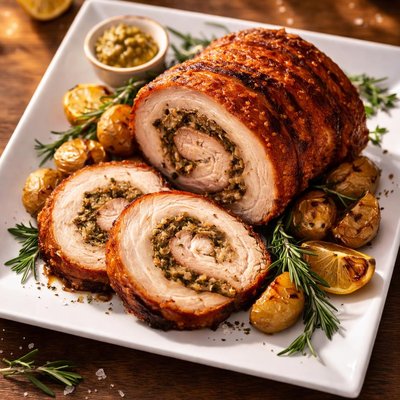 Pork porchetta