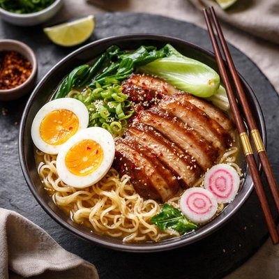 Pork ramen noodles