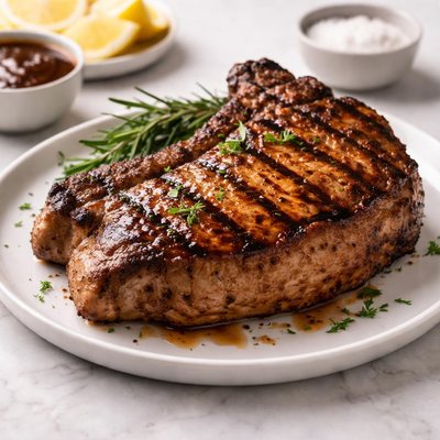 Pork rib steak