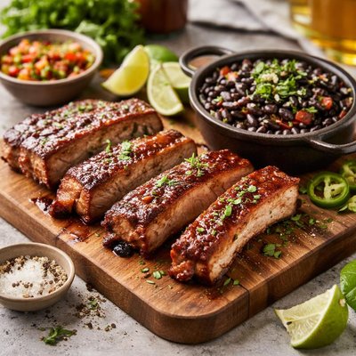 Pork ribs with black beans