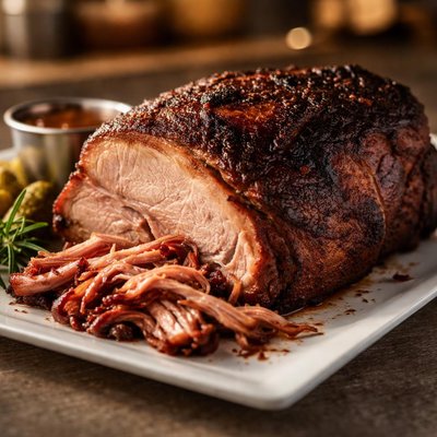 Pork shoulder smoked