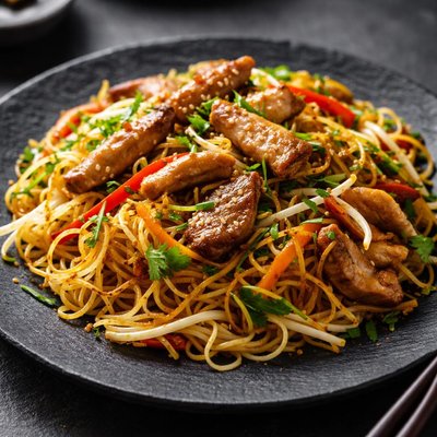 Pork singapore noodles