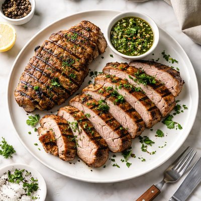 Pork sirlion grilled