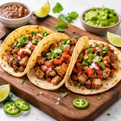 Pork tacos corn tortillas
