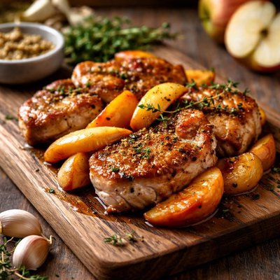 Pork with apples