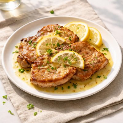 Pork with lemon sauce
