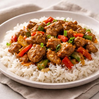 Pork with rice