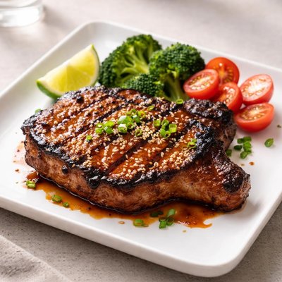 Porkchop with teriyaki marinade