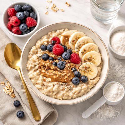 Avena con proteína de creatina