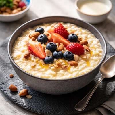 Porridge with soya milk