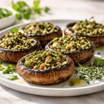 Portabello mushrooms with herbs