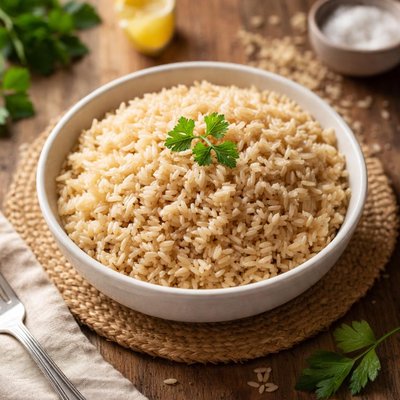 Portion brown rice