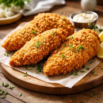 Post fried chicken breast