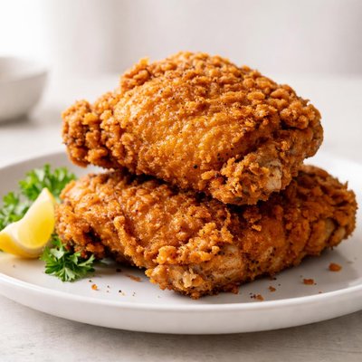 Post fried chicken thigh