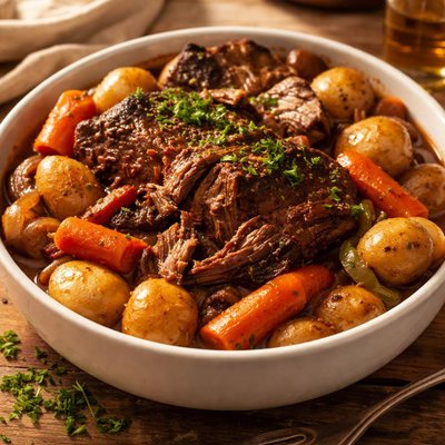 Pot roast potatoes carrots