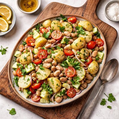 Potato and bean salad