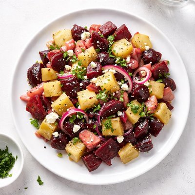 Potato and beet salad