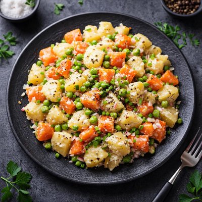 Potato and carrot salad