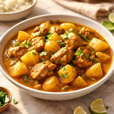 Potato and chicken curry