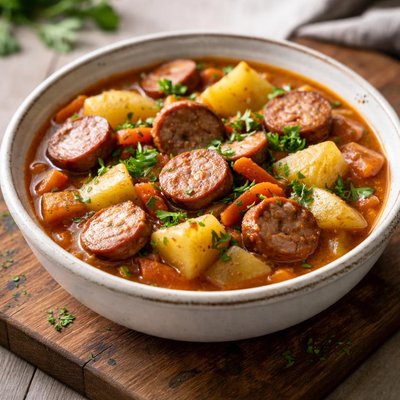 土豆和香肠炖菜
