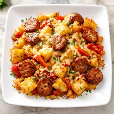 Potato and sausage casserole