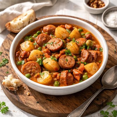 Potato and sausage stew