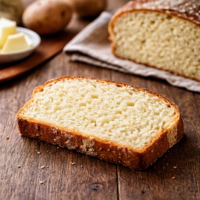 Potato bread slice