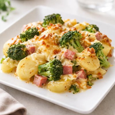 土豆西兰花火腿焗烤