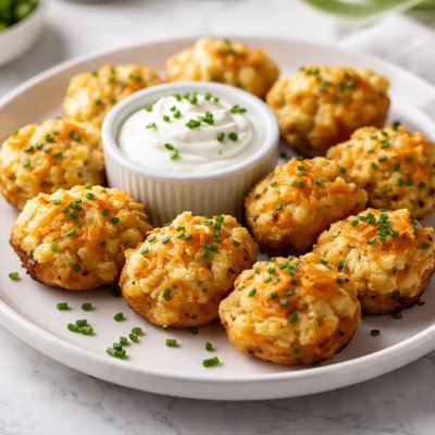 Potato cheddar chive bites