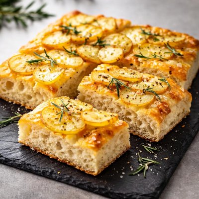 Potato fermented focaccia