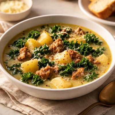 Potato kale sausage soup