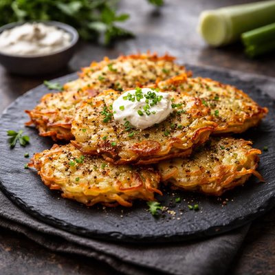 Potato leek pancake