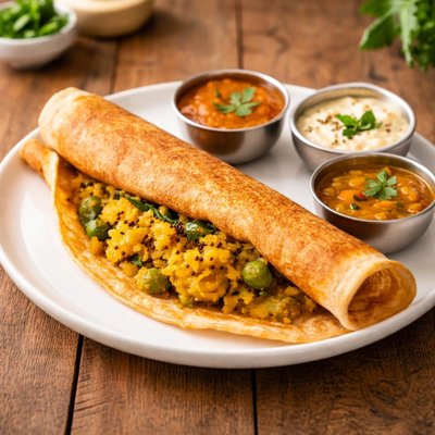 Potato masala dosa