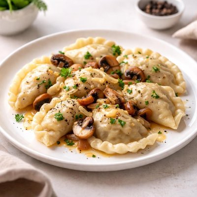 Potato mushroom dumplings